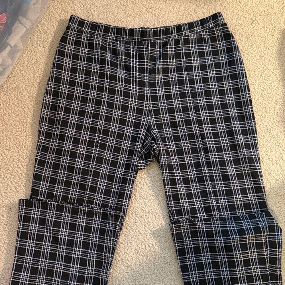 Urban Renewal Black and White Plaid Pants